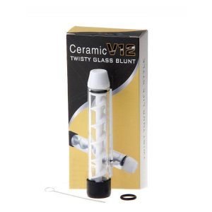 Ceramic Twisty Glass Blunt  Dry Herb Vaporizer