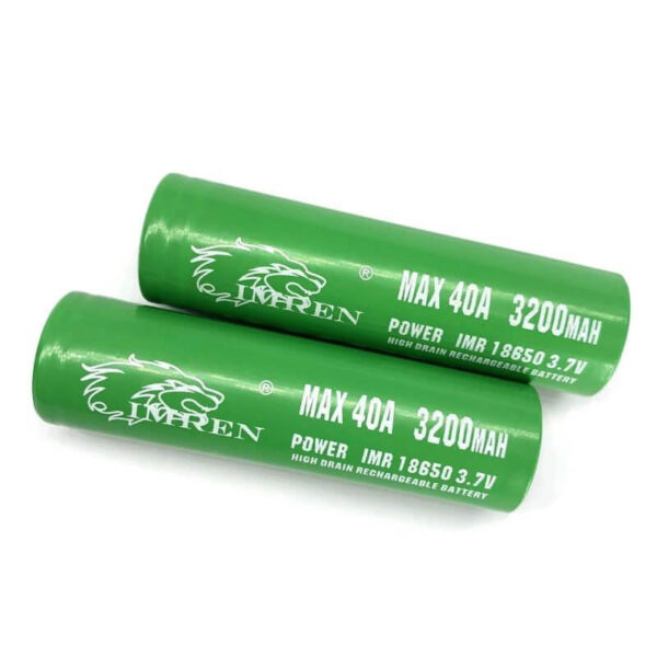 IMREN 18650 3200mAh 40A Batteries (2 pack)